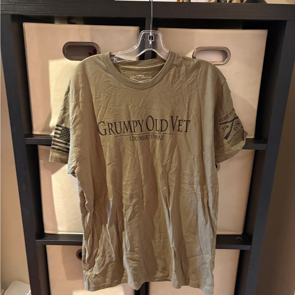 Grunt Style Grumpy Old Vet Tan T-Shirt